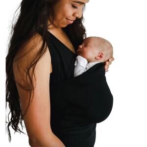 Lalabu Soothe Shirt Black Tank Top Baby Carry Combo Top Baby wearing Sz XS